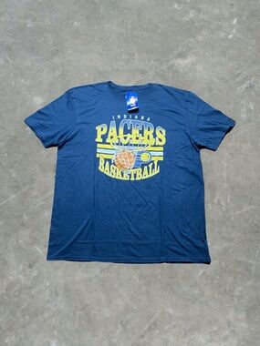 ☀️ Indiana Pacers NBA Basketball Graphic Tee Mens Size XL Navy Blue NWT
